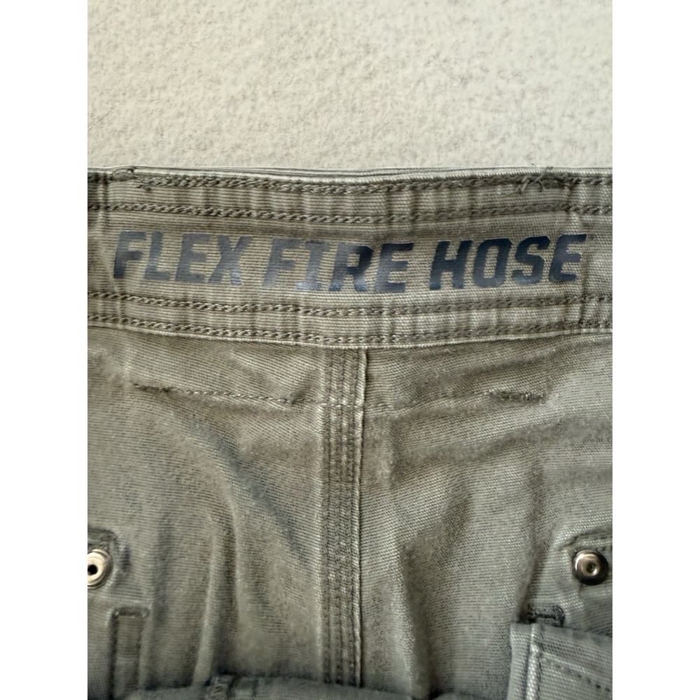 Duluth Trading Flex Fire Hose Cargo Pants Mens 36x34 Olive Green Workwear Util - Picture 3 of 12